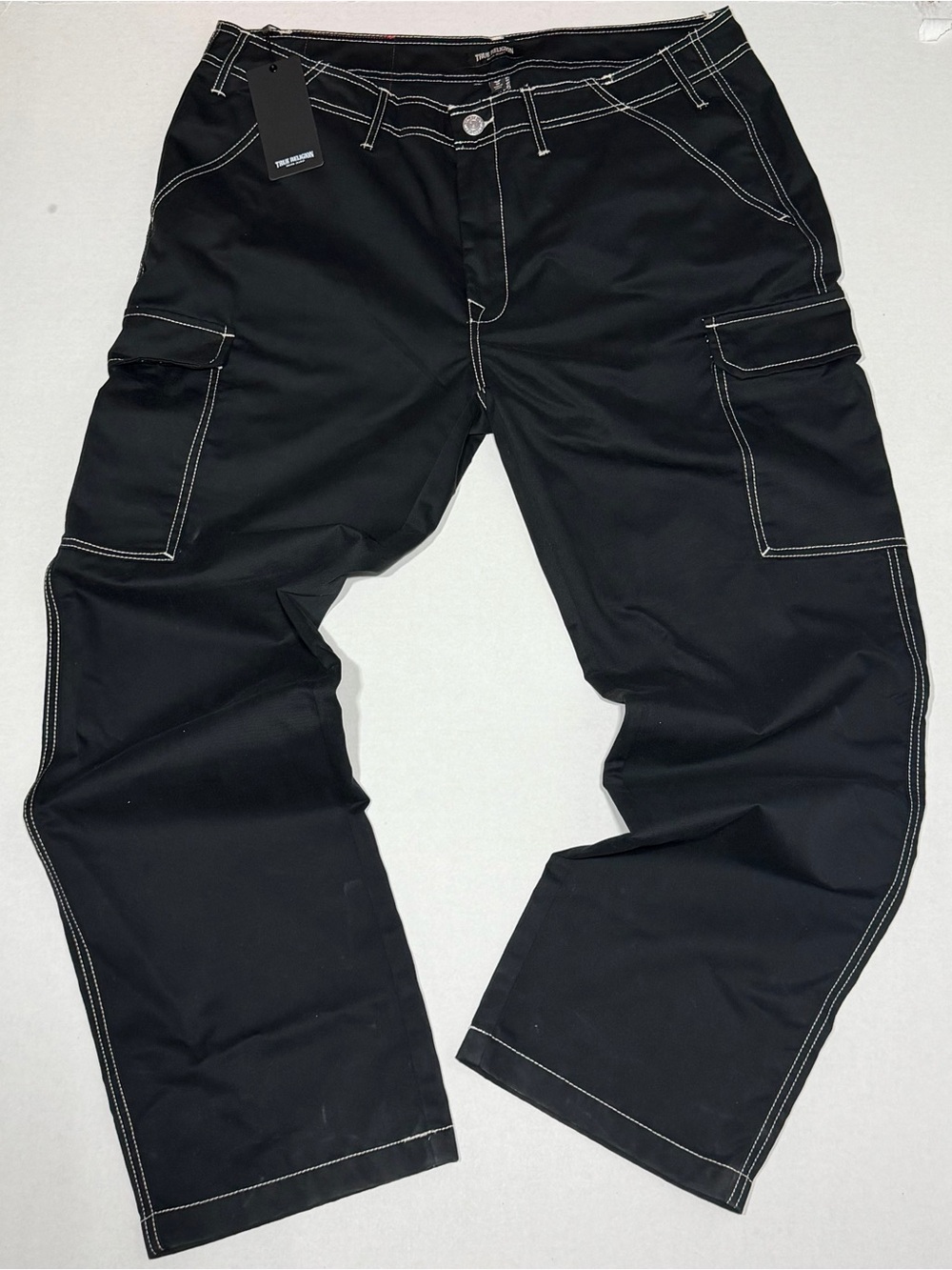 True Religion Premium Black Cargo Jeans NWT